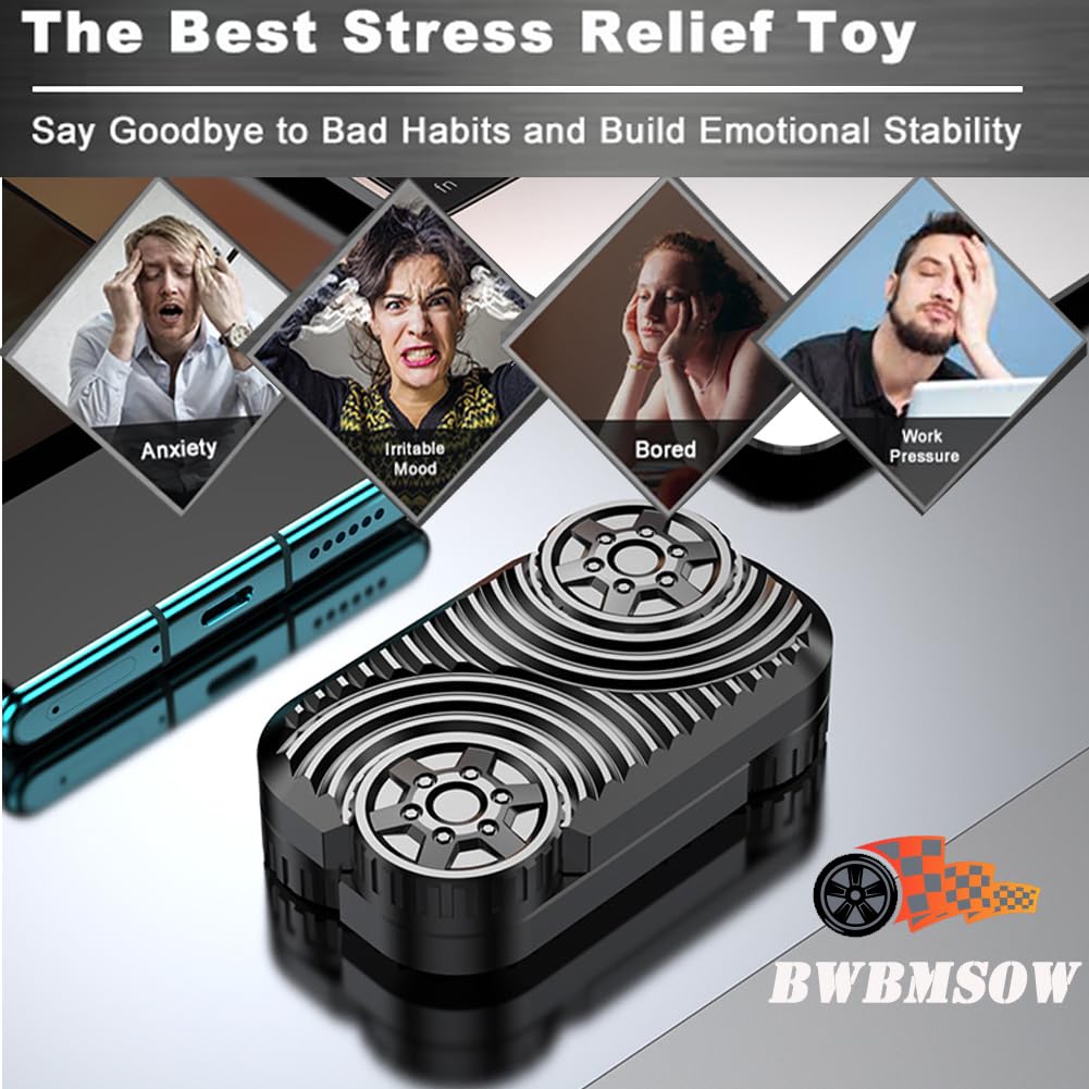 Metal Fidget Slider - Magnetic Brick Fidget Toy EDC Fidget Toys for Adults, ADHD Anxiety Stress Relief Toys, Ideal Gifts for Fat