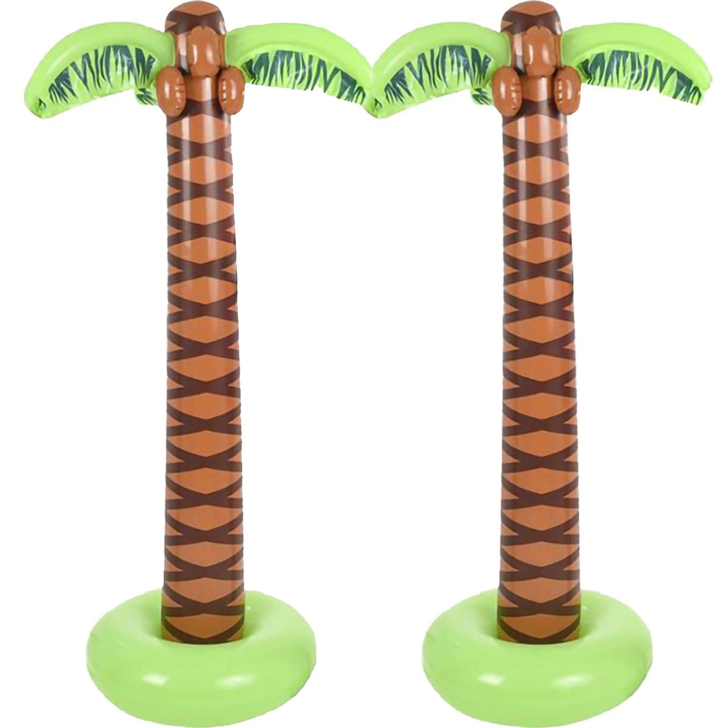 The Dreidel Company Inflatable Palm Tree Luau Decorations, Large 5.5 Ft, Tiki Pool Parties, Beach Party, Birthday Event, Outdoor Swimming, 66' Tall (2-Pack)