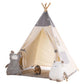 Teepee Tent For Kids With Light & Mat,Besrey Kids Tents Indoor Play Tent Playhouse, Toddler Teepee 100% Cotton, Tee Pee Tents For Kids Indoor, Kids Teepee,Children Room Tent