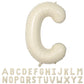 Wpensky Cream 40 Inch C Letter Balloons - Large Foil Helium Alphabet Balloons for Birthday Party and Wedding Decorations