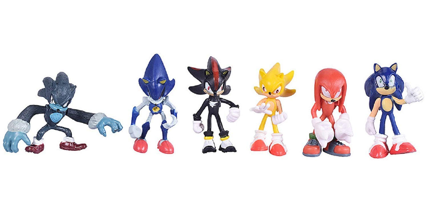 Classic Sonic 15-Piece Figure Play Set - Friends, Palm Trees, Sonic Gems