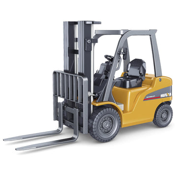 Dollox Die-Cast Forklift Truck Toys 1/50 Scale Metal Engineering Vehicle Fork Truck High Detail Construction Vehicles Model Coll