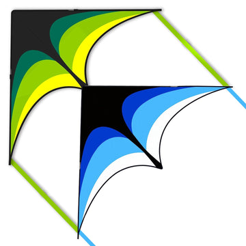 Mint'S Colorful Life 2 Pack Delta Kites For Kids & Adults, Extremely Easy To Fly Kite, Best Kite For Beginner(Green & Blue)