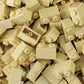 Feleph 1x2 Bricks Bulk 450 Pieces Tan Classic Basic Parts Sand Building Creative Play Set Blocks Toy Accessories Compatible with