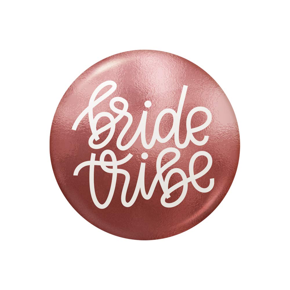 Bride Tribe  Pack of 15 Badges with Safety Pin  Ideal props for wedding, sangeet, bachelorette, spinster, photo booth  can be