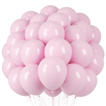 Voircoloria Light Pink Balloons, 66Pack 12Inch Pastel Pink Latex Party Balloons For Boys Girls Birthday Party, Baby Shower, Wedd