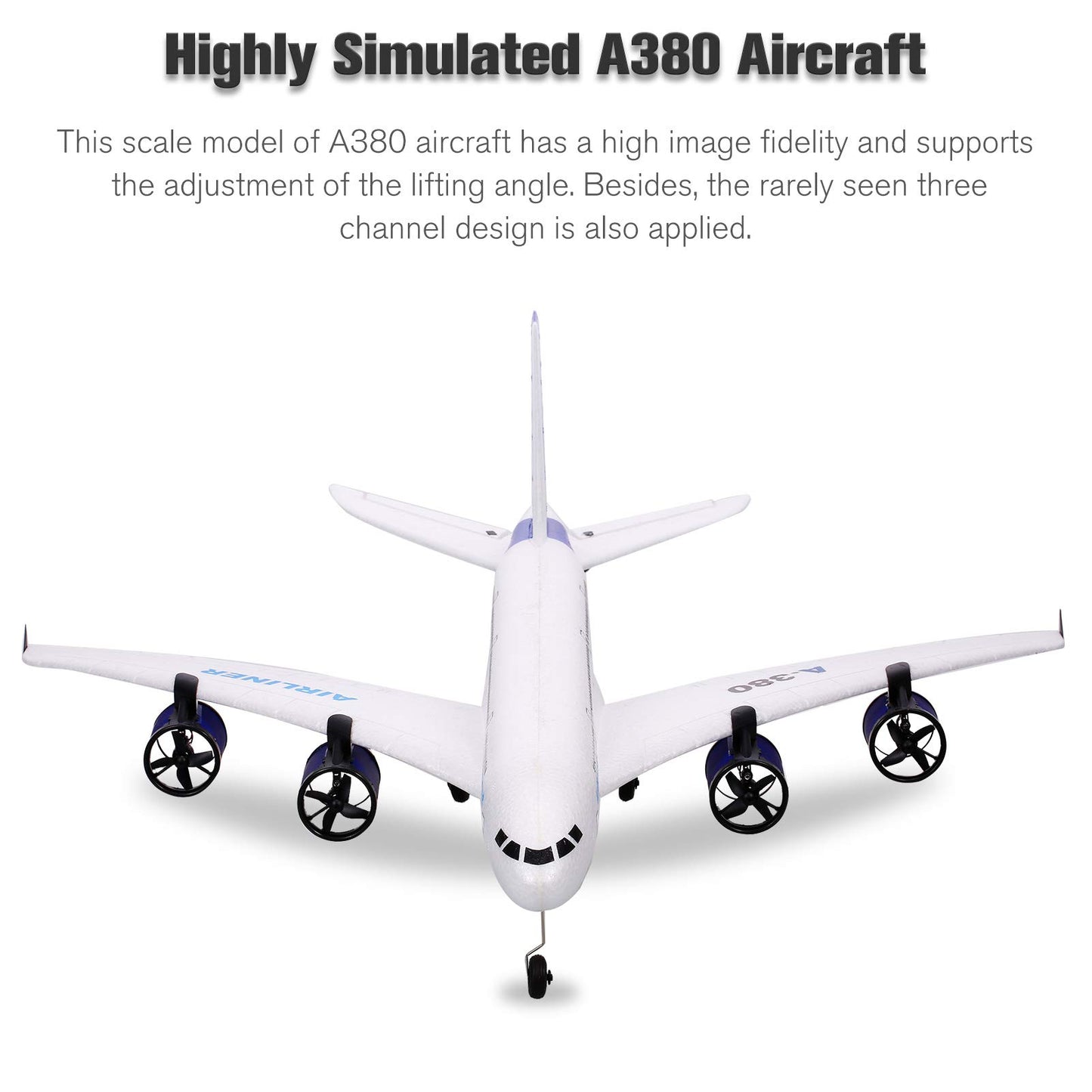 Goolrc A380 Rc Airplane, 2.4G 3Ch Remote Control Airplane, Easy To Fly Rc Plane For Beginner, Epp Foam Fixed Wing Aircraft Glide
