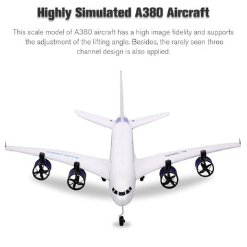 Goolrc A380 Rc Airplane, 2.4G 3Ch Remote Control Airplane, Easy To Fly Rc Plane For Beginner, Epp Foam Fixed Wing Aircraft Glide