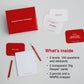WE'RE NOT REALLY STRANGERS Card Game - 150 Conversation Cards, Medium, Cardstock, Red & White, Model WNRS-001, for 2-6 Players