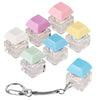 6pcs Keyboard Fidget Toy, Clicky & Silent Fidget Keyboard Keychain Multicolored Mechanical Keyboard Fidget Funny Button Fidget T