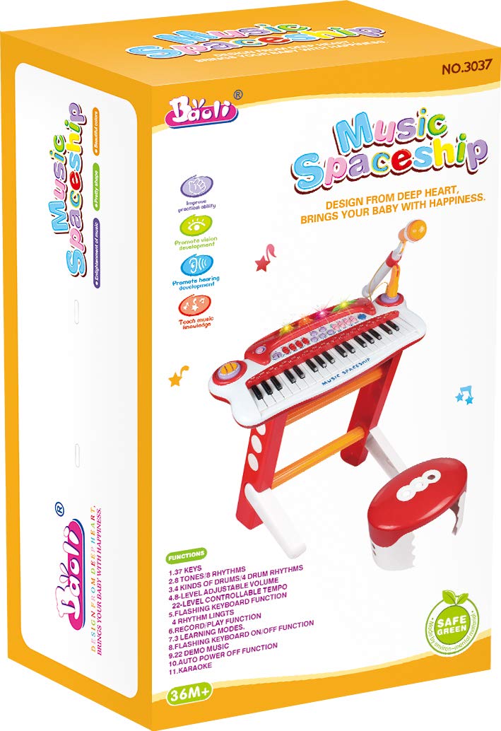 Kids Piano Keyboard Toys 37 Keys,Electronic Piano for Beginners, 3 4 5 6 Years Old Toddler Girl Boy Gift,Educational Musical Ins