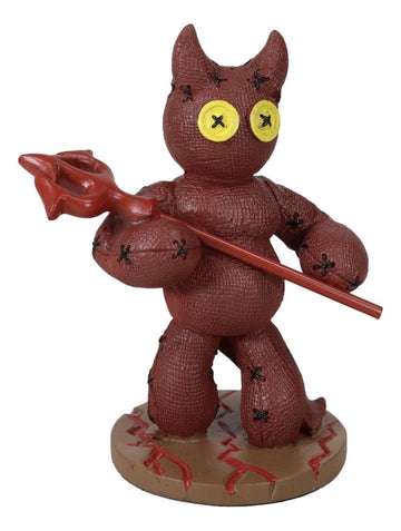 Ebros Day Of The Dead Pinheadz Monster With Voodoo Stitches Figurine Halloween Collectible Toy Fantasy Mythical Beings Undead Apocalypse Horror (Devil With Pitchfork)