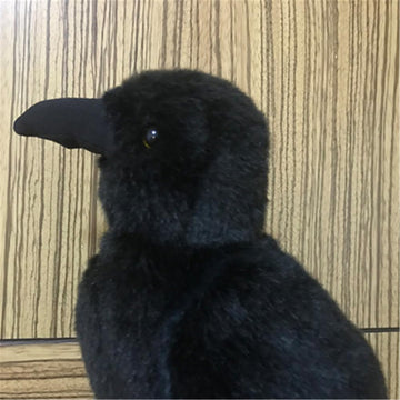 Jianeexsq Realistic Crow Plush, Cute Black Raven Stuffed Animal Plush Toy, Soft Raven Bird Stuffed Toys Doll, Kids Birthday Gift