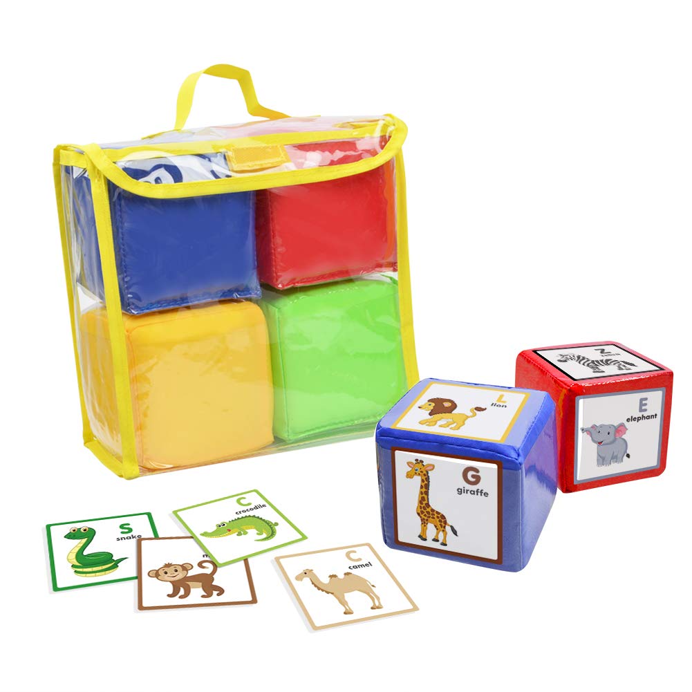 Godery Diy Education Playing Game Dice, Pocket Cubes For Teaching (Set Of 4)