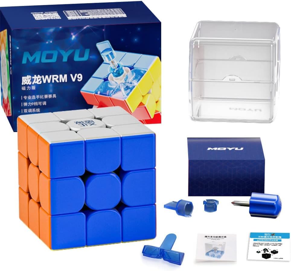 Hawkister Moyu Wrm V9 Magnetic 3X3 Stickerless Speed Cube, Moyu Weilong Wr M V9 Magnetic Dual Adjustment Professional Flagship 3