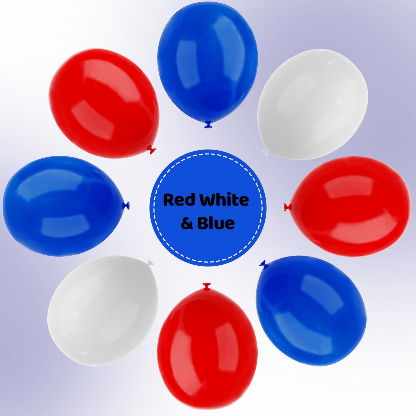 Red White And Blue Balloons, 67Pcs 12 Inch Red White And Royal Blue Balloons 4Th Of July Patriotic Balloons For Independence Day