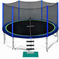 Zupapa No-Gap Design 16 15 14 12 10 8Ft Trampoline For Kids With Safety Enclosure Net Outdoor Backyards Trampolines With Non-Sli