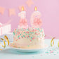 ElekFX Birthday Candle for Cake, Pink Bow Number Cake Candles, 2.76 inch Number Happy Birthday Candle, Cake Topper Decoration fo