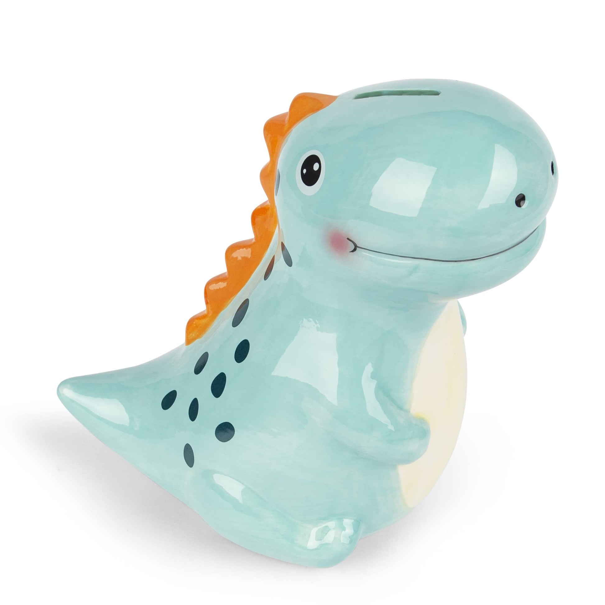 Yjnsft Ceramic Dinosaur Piggy Bank For Boys, Large Porcelain Coin Bank For Child, T-Rex Money Bank For Baby, Nursery Room Decor, Birthday Christmas