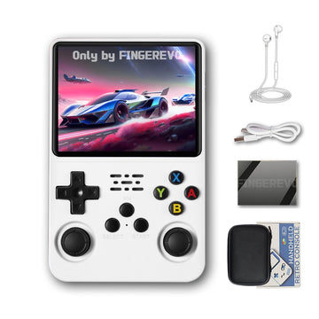 R36S Handheld Game Console 3.5-In 640*480 Ips Oca Screen 3200Mah Opensource System White