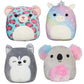 UiiWout Kelly Toy Squishmallows 5-Inch Mini Plush 8-Pack Set - White, Polyester, Model 1