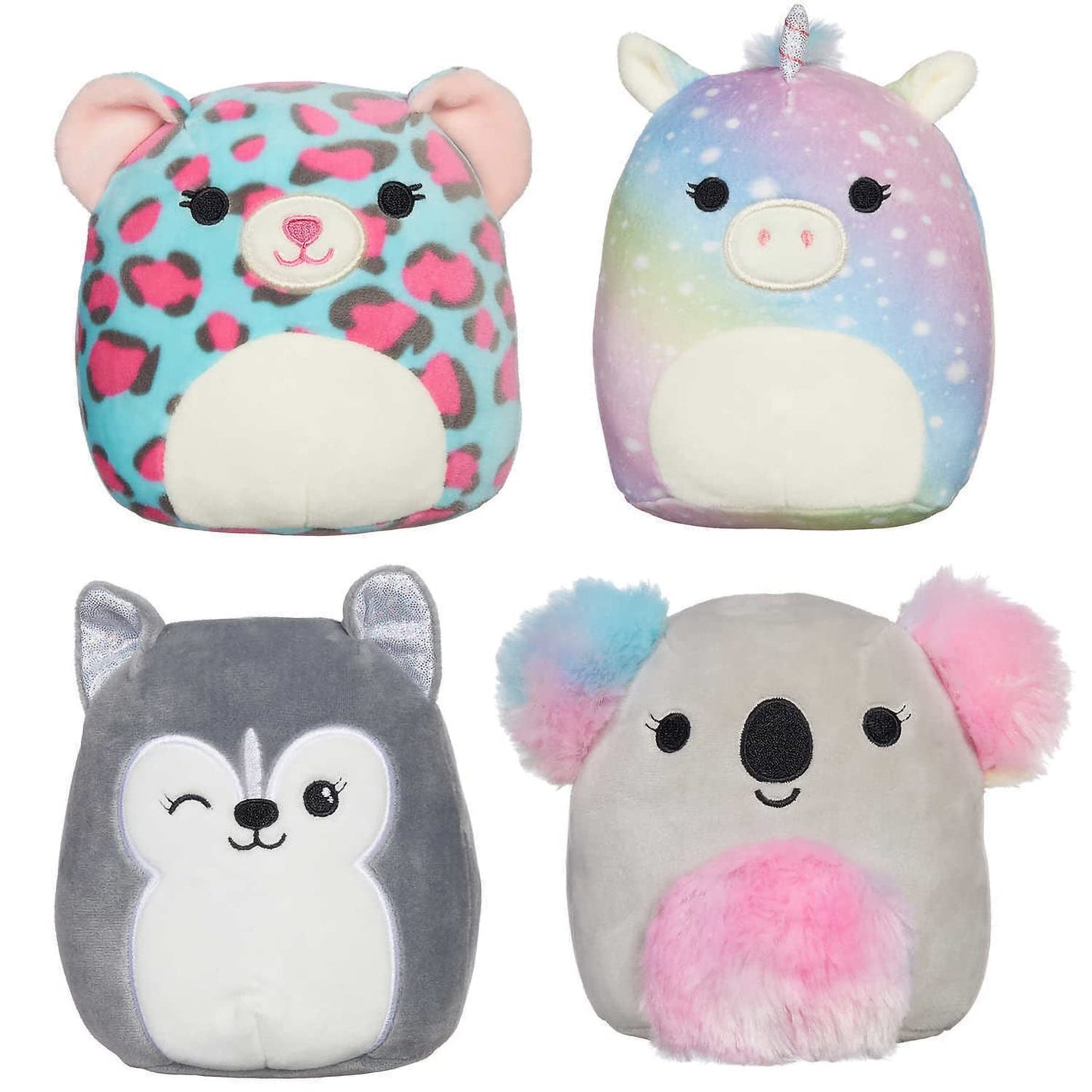 UiiWout Kelly Toy Squishmallows 5-Inch Mini Plush 8-Pack Set - White, Polyester, Model 1