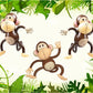 Inflatable Monkeys 27 Inch, 3-Pack Monkey Safari Party Supplies Inflatable Safari Animals Monkey Themed Birthday Party Decorations For Safari, Jungle Themed Birthdays, Blow Up Party Favors Supplies
