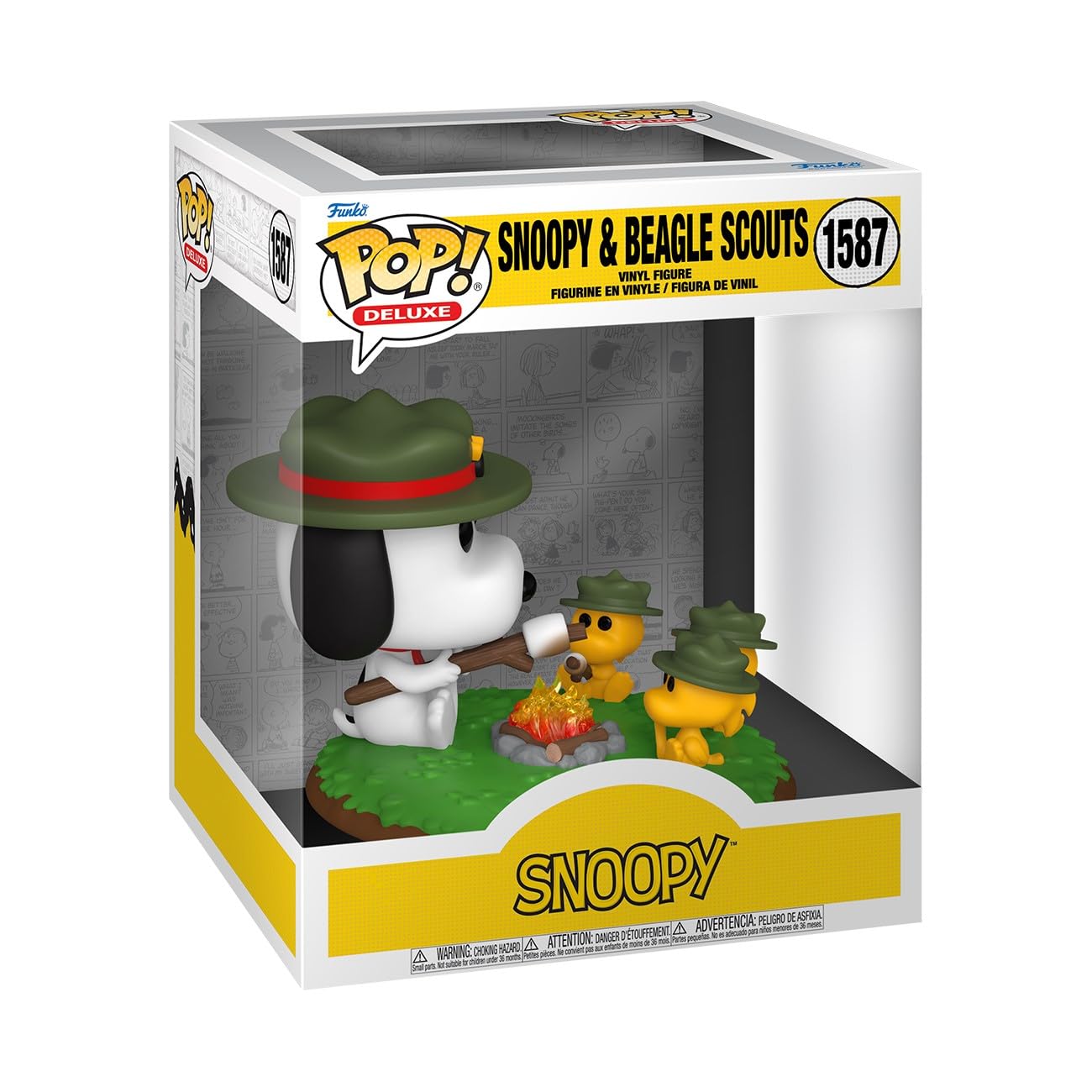 Funko Pop! Deluxe: Peanuts - Snoopy With Woodstock - (Camping) - Classic Peanuts - Collectable Vinyl Figure - Gift Idea - Official Merchandise - For Kids & Adults - Cartoons Fans