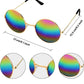Inrajoper Boys 4 Pcs Hippie Costume Accessories Set, 60s 70s Tie Dye T-Shirt, Multicolor, Size 9-10 Years for Theme Parties