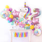 Duile Unicorn Balloons Unicorn Birthday Party Decorations For Girls Foil Balloons Set Macaron And Rainbow Balloon Wedding Baby S