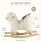 Rock My Baby Baby Rocking Horse Alpaca Llama With Chair, Plush Stuffed Animal Rocker, Wooden Rocking Toy Llama Animal Ride On Fo