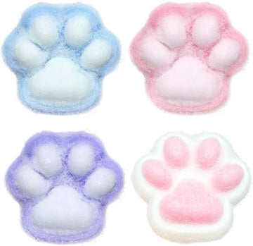 4 Pcs Taba Squishy Paw,Cute Fufu Cat Squishy Stress Relief Fidget Toys For Adults, Party Favor Gift