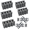 Etarnfly 42Pcs City Train Tracks, Classic Accessories, Railroad Building Toy Compatible With All Major Brand - 38 Straights, 2 L