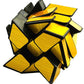 Tanch Mirror Wheel Speed Cube 3X3 Windmill Twisty Skewb Cube Puzzle Toy Gold