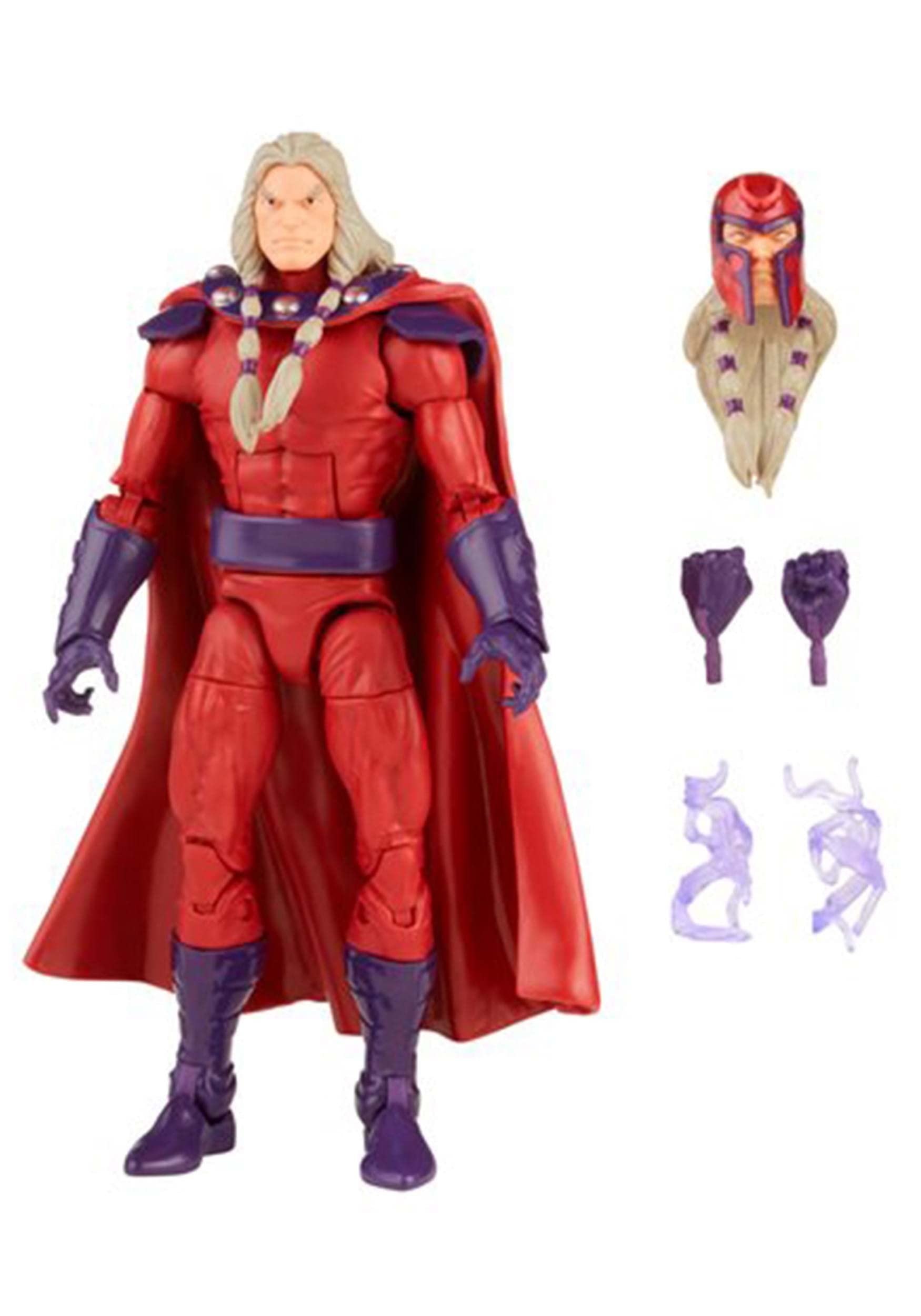 Marvel Legends Series 6-inch Scale Action Figure Toy Magneto  enhanced Design  1 Figure  and 5 Accessories   Red