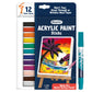 Crayola Acrylic Paint Doodle Sticks (12ct), Acrylic Paint Marker Set for Kids, Quick Dry, Multi-Surface, Less Mess, Kids Craft S