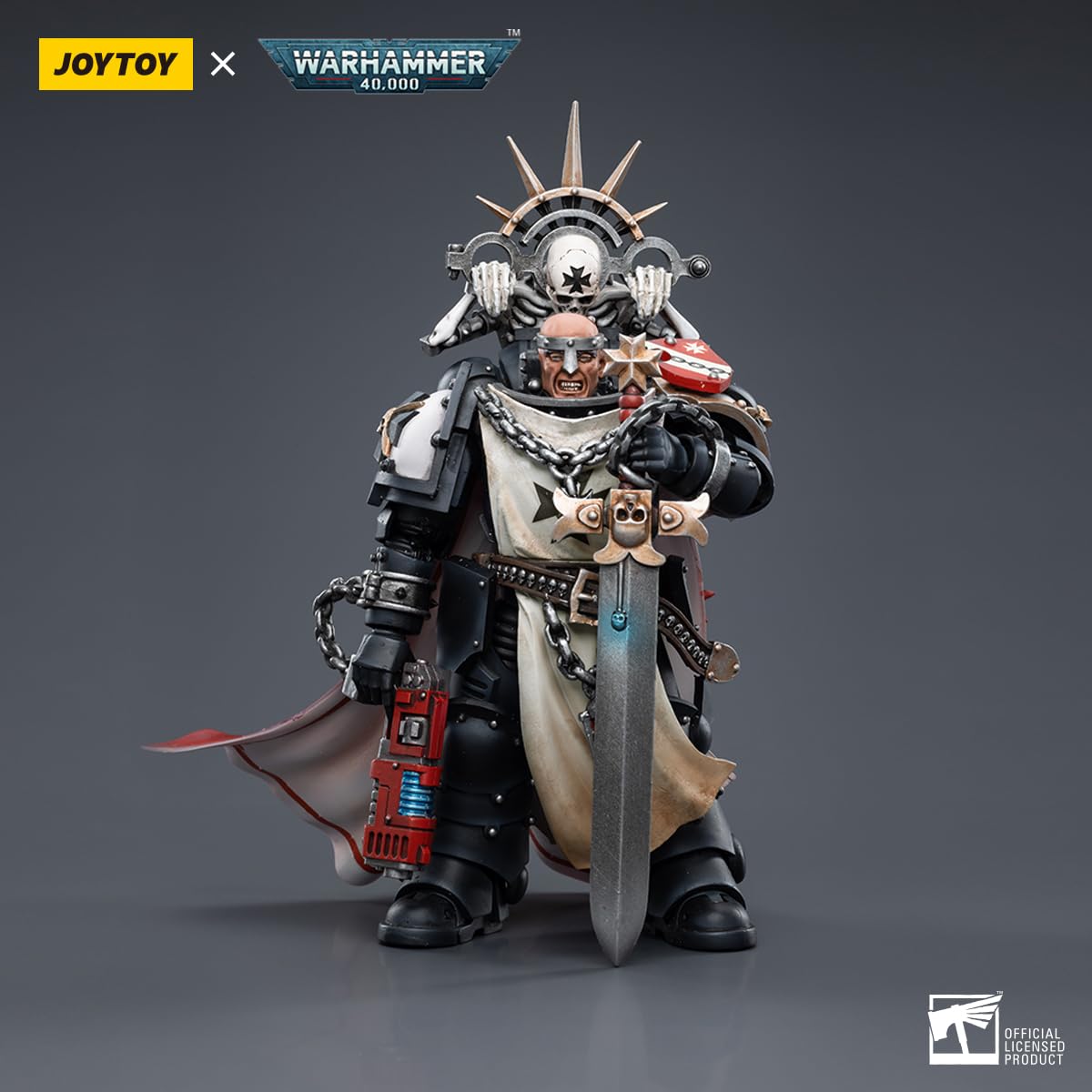 Beerise Joytoy 1/18 Action Figures - Warhammer 40,000 Black Templars Marshal Baldeckrath - 5,Classic Character,Collectible,Age 1