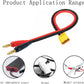 QOFOWIN XT60 Connector Adapter Plug, XT60 Male Plug to 4mm Banana Male Connector with 16AWG 30CM(11.8 inch) Cable for RC Lipo Ba