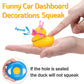 Wonuu Car Duck Ornaments Dashboard Decorations with Cute Headband Swim Ring Necklace Sunglasses, B-Blue Bunny Headband