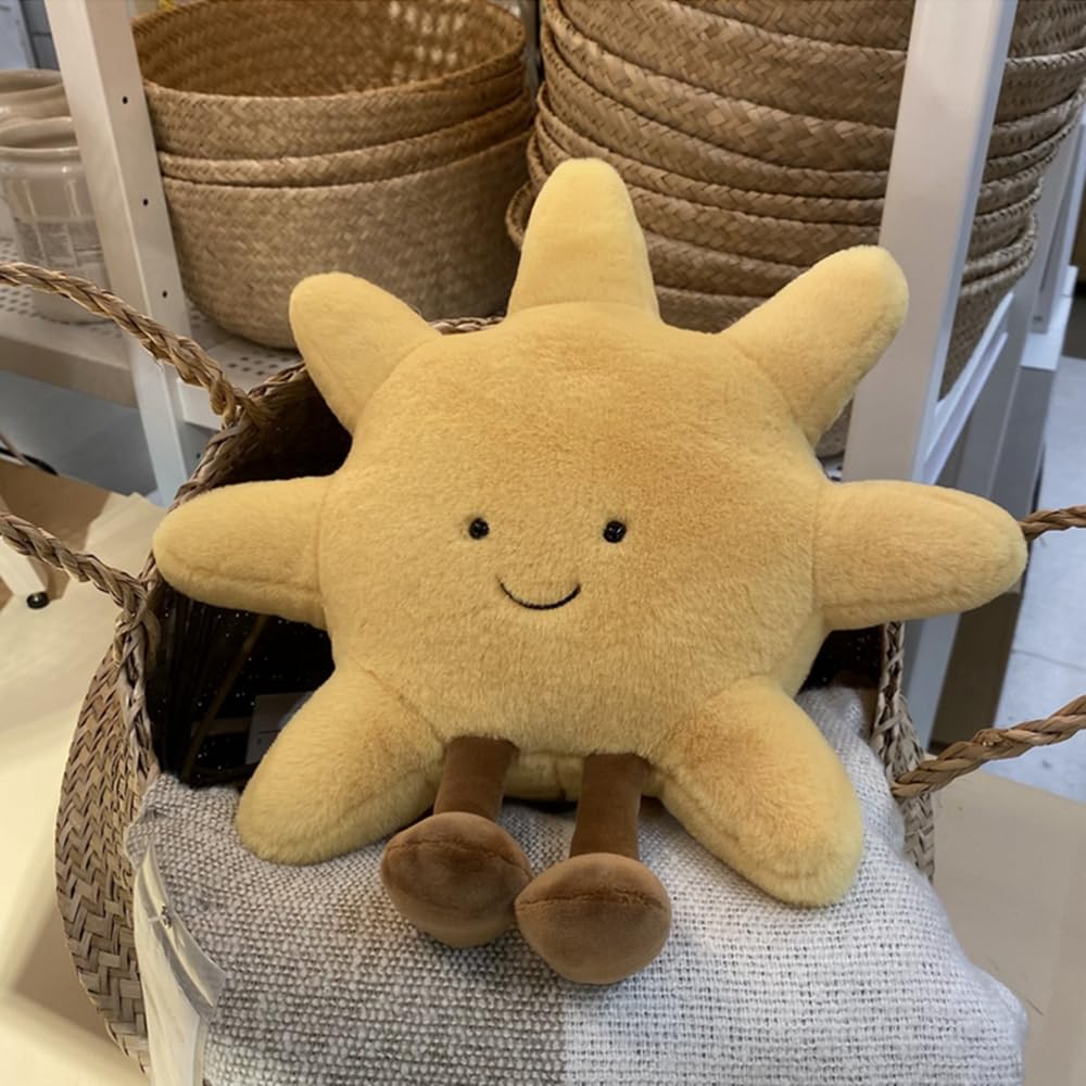 Natureman Sun Shaped Plush Toys Amuseable Sun Moon Stuffed Animal Plushie Doll Toys Room Decoration Gift For Kids Children (Sun)