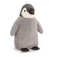 Jellycat Percy Penguin Stuffed Animal, Grey Plush Toy, Medium 9.5 inches - Perfect Classic Gift for Kids
