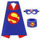 Mizzuco Dress Up Capes For Kids Superhero Cloak With Mask And Waistband Halloween Costumes And Party Dress Up(Blue)