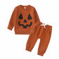 Asmea Toddler Boy Halloween Outfit Halloween Baby Clothes Long Sleeve Pumpkin Outfit Toddler Boy Halloweens Costume Baby Boys Fall Clothes 18-24 Months