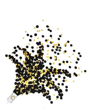 Shindigz Black and Gold Push Up Confetti Poppers