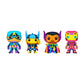 Funko Pop! Marvel Blacklight Captain America 4PK Vinyl Figures - Standard Size - Black - Collectible Toys for Kids and Adults