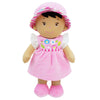 June Garden 12'' Soft Dolly Malorie - Stuffed Soft Baby Doll Gift For 1 2 3 Year Old Girls - Pink Dress