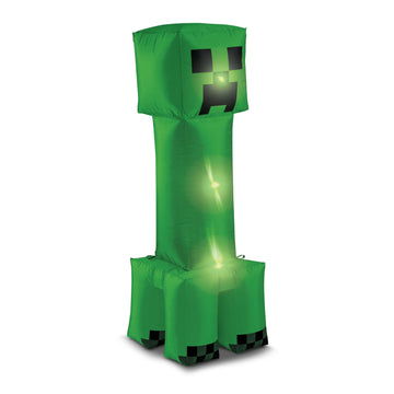 Minecraft Creeper Inflatable Lawn Decoration, Official Minecraft Party Decor, 4 Foot Inflating Creeper