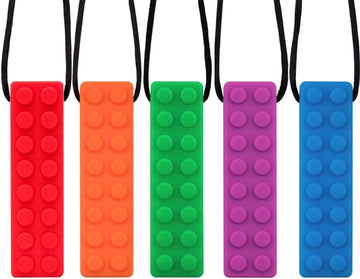 Chew Necklace, Sensory Chew Necklace Bundle For Kids With Teething, Adhd, Autism, Biting Needs, Oral Motor Chewy Teether, Silico