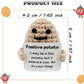 Gkuzus 12Pcs Positive Gifts Crochet Potato Doll Funny Knitted Wool Creative Cute Toy With Positive Card Good Luck Encouragement