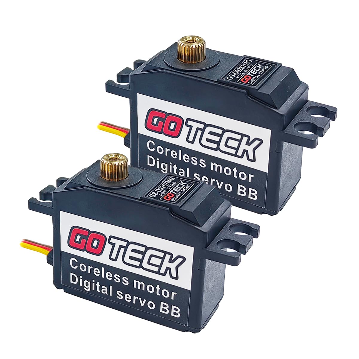 GOTECK 2PCS D9257MG 25g Full Metal Gear Digital Servo,for Trex 450 500 RC Helicopter Airplane Fixed-Wing